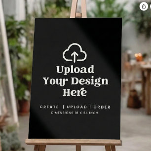 Custom Event Sign Printing 18x24" Black Foam Board