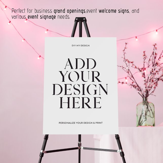 Custom Event Sign Printing 18x24" Foam Board (Zazzle Custom Event Sign Printing 18x24_ Foam Board (In Situ (Stand)) PORTRAIT-Add-Your-Design-Here)