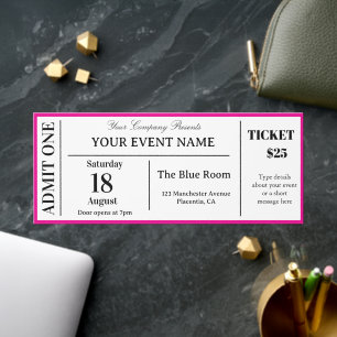 Custom Event Ticket, Concert Fake Ticket, School I Raffle Tickets