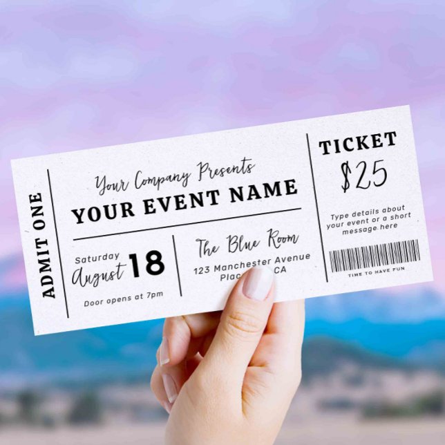 Custom Event Ticket, Concert Fake Ticket, School Invitation (Creator Uploaded)