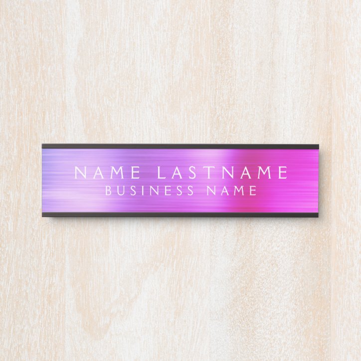 Custom Executive Purple Pink Professional Door Sign