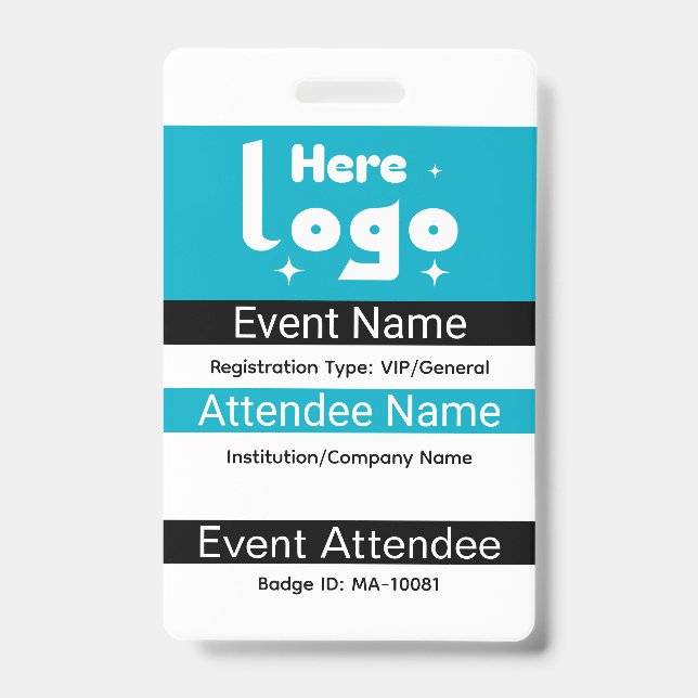 Custom Expo ID Badge with Qr Code (Front)