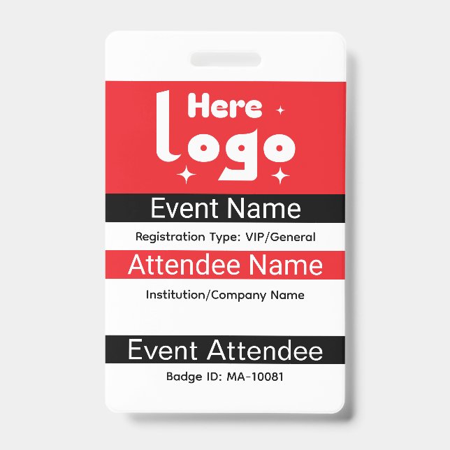 Custom Expo ID Badge with Qr Code (Front)