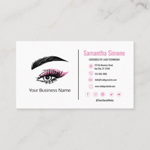 Custom Eye Lash Extension Business Card