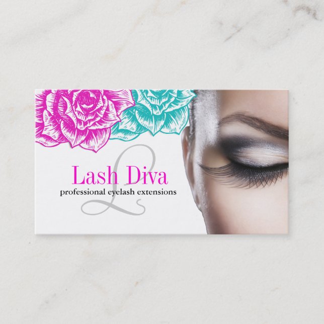 Custom Eye Lash Extensions Business Cards (Front)