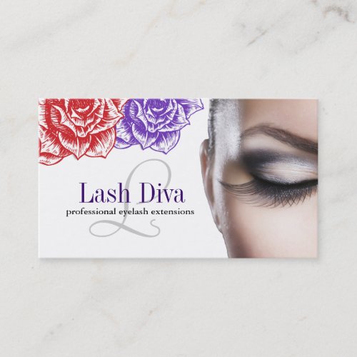 Custom Eye Lash Extensions Business Cards