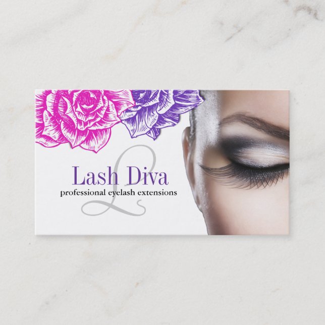 Custom Eye Lash Extensions Business Cards (Front)