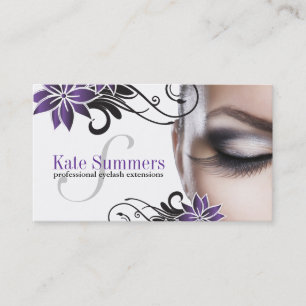 Custom Eye Lash Extensions Business Cards