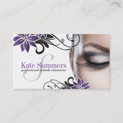 Customizable Custom Eye Lash Extensions Business Cards
