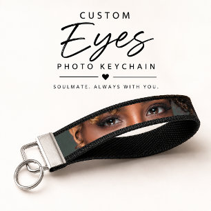 Custom Eyes Keychain, Boyfriend Gift Soulmate Eyes Wrist Keychain