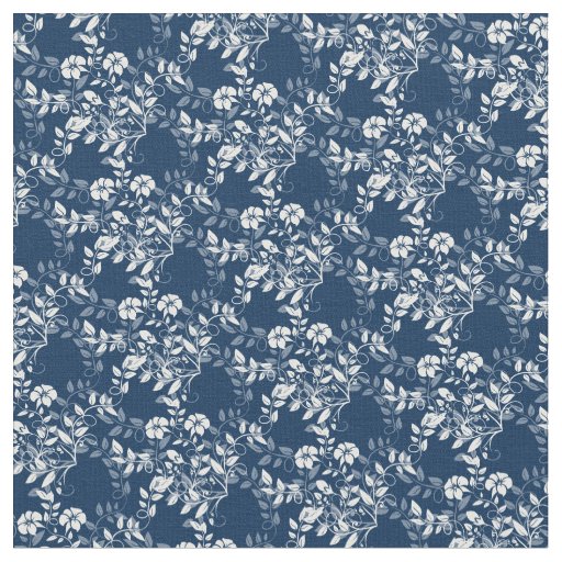 Custom Fabric-Navy & White Floral Fabric