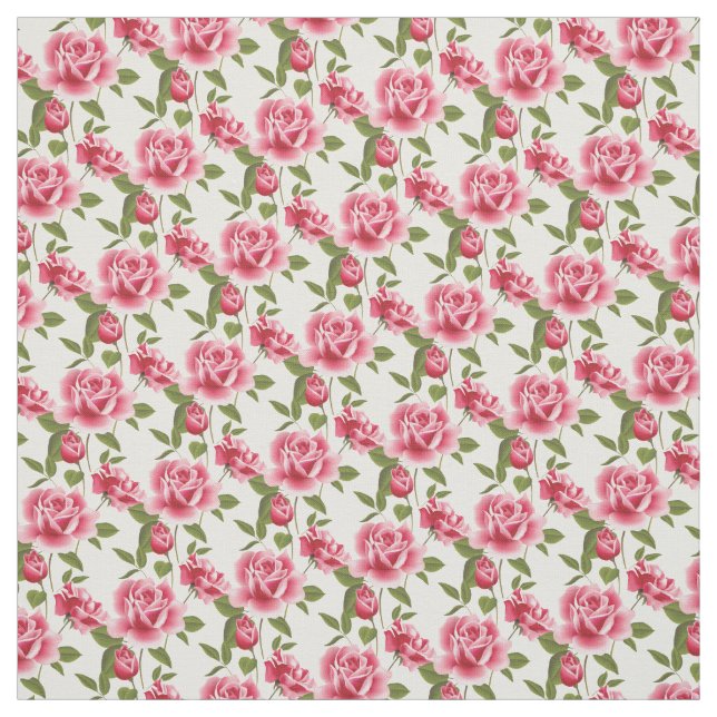 Custom Fabric-Pink Roses Fabric (Swatch)