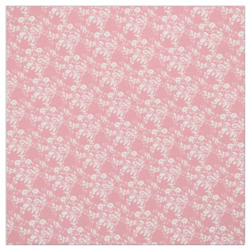 Custom Fabric_Pink  White Floral Fabric