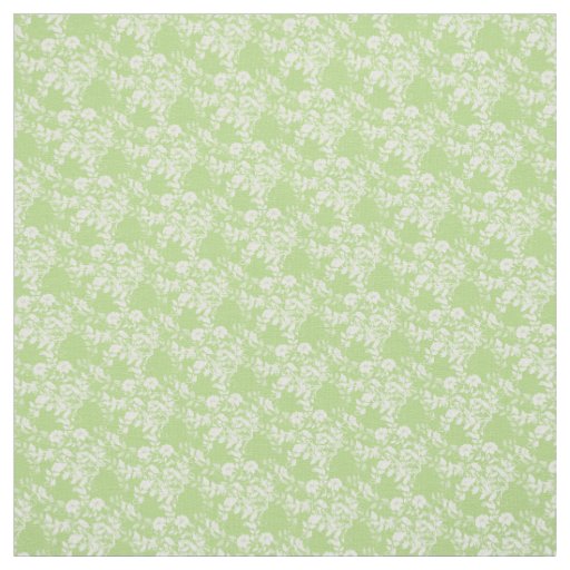Custom Fabric-Spring Green & White Floral Fabric