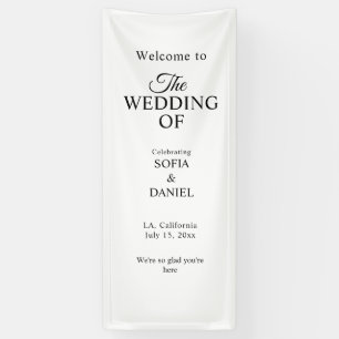 Custom Fabric Wedding Welcome Sign, Linen Wedding Banner