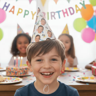 Custom Face 20th 30th 40th 50th 60th 70th Birthday Party Hat