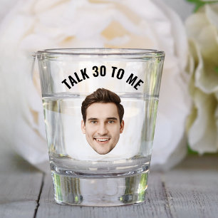 Custom Face 20th 30th 40th 50th 60th 70th Birthday Shot Glass