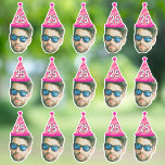 Custom Face 20th 30th 40th 50th 60th 70th Birthday Sticker<br><div class="desc">Custom Face 20th 30th 40th 50th 60th 70th Birthday , Replace the face with your favorite photo (make sure to crop as much to the face as possible and use an app to remove the background) and personalize this funny face gift with your kid, husband, or boyfriend on it! Also...</div>