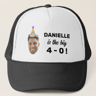 Custom Face 20th 30th 40th 50th 60th 70th Birthday Trucker Hat