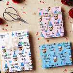 Custom Face 20th 30th 40th 50th 60th 70th Birthday Wrapping Paper Sheets<br><div class="desc">Custom Face 20th 30th 40th 50th 60th 70th Birthday, Custom Age Name Birthday , Replace the face and text with your favorite photo and message (make sure to crop as much to the face as possible and use an app to remove the background) and personalize this funny face gift with...</div>