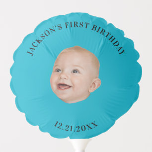 Custom Face Baby 1st 2nd 10th Birthday Party Decor Balloon