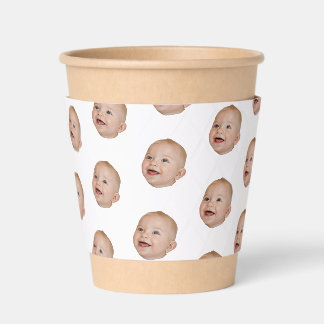 Custom Face Baby Birthday Party Personalized Gift Coffee Cup Sleeve