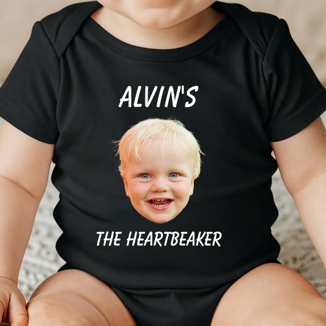 Custom Face Baby Girl Boy Birthday Party Newborn Baby Bodysuit (Creator Uploaded)