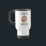 Custom Face Baby Photo Grandpa Grandma Birthday  Travel Mug<br><div class="desc">Custom Face Baby Photo Grandpa Grandma Birthday Travel Mug</div>