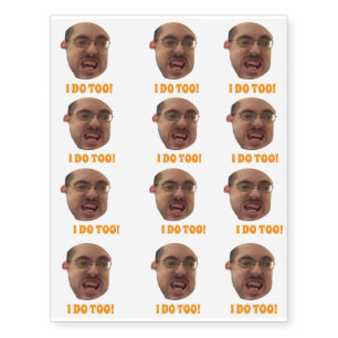 Custom Face Bachelor Party Temporary Tattoos