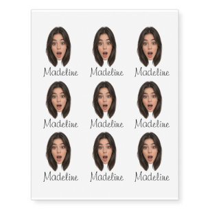 Custom Face Bachelor Party  Temporary Tattoos