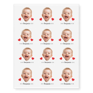 Custom Face Bachelor Party Temporary Tattoos