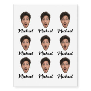 Custom Face Bachelor Party  Temporary Tattoos