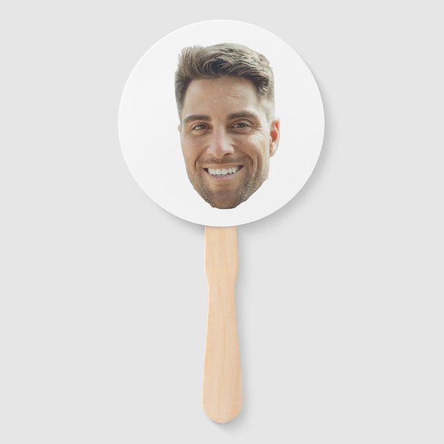 Custom Face Bachelorette Hand Fan (Front)