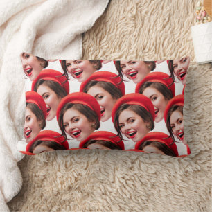 Custom Face Bedroom Decoration Christmas Gift. Lumbar Pillow