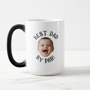 Custom Face Best Dad By Par Color Morph Mug