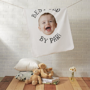 Custom Face Best Dad By Par New Baby Blanket