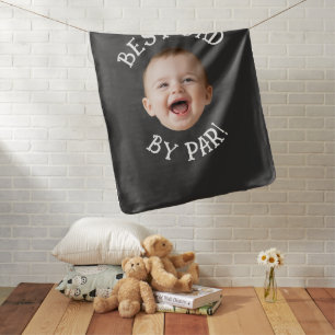 Custom Face Best Dad By Par New Baby Blanket