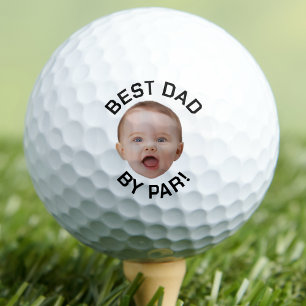 Custom Face Best Dad By Par New Dad Personalized Golf Balls