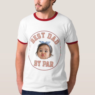 Custom Face Best Dad By Par New Dad Personalized T-Shirt
