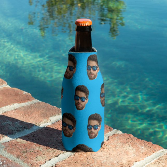 Custom Face Birthday Favors Bachelor Party Bottle Cooler (In Situ Pool)