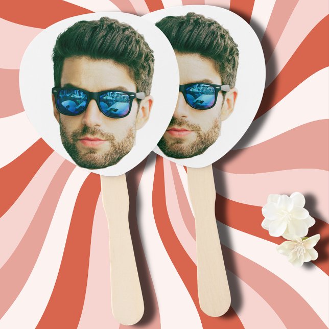 Custom Face Birthday Favors Bachelor Party Hand Fan (Creator Uploaded)