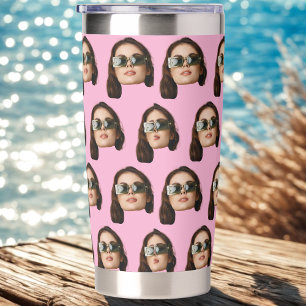 Custom Face Birthday Favors Bachelor Party Insulated Tumbler
