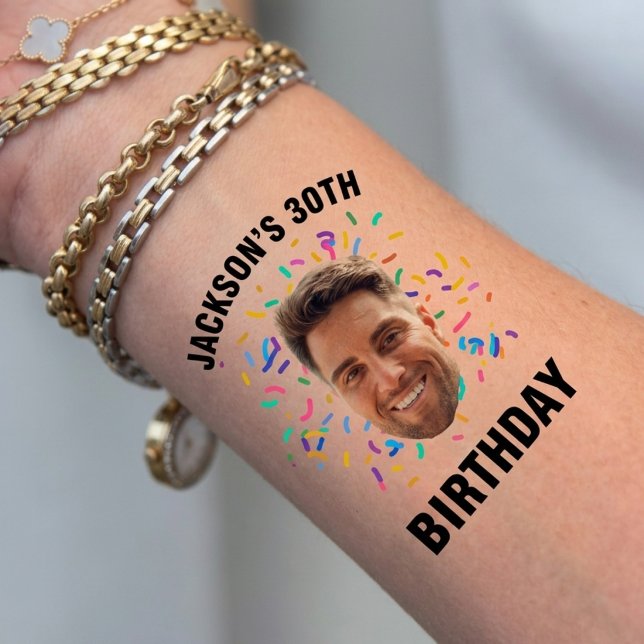 Custom Face Birthday Temporary Tattoos (Creator Uploaded)