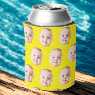 Custom Face Can Cooler, Personalized Face Photo Cooler