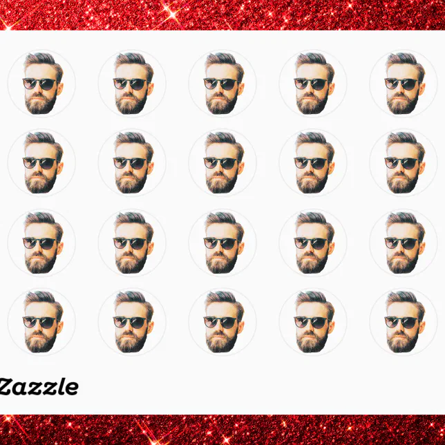 Custom Face Classic Round Sticker | Zazzle