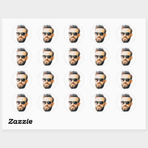 Custom Face Classic Round Sticker