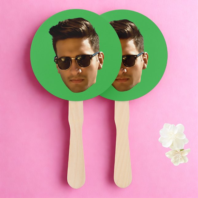 Custom Face Cutout Bachelor Party Birthday Hand Fan (Creator Uploaded)