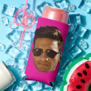 Custom Face Cutout Bachelorette Birthday Seltzer Can Cooler