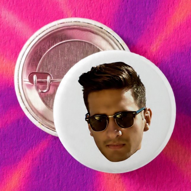 Custom Face Cutout Bachelorette Party Birthday Button (Creator Uploaded)