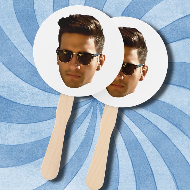 Custom Face Cutout Bachelorette Party Birthday Hand Fan (Creator Uploaded)